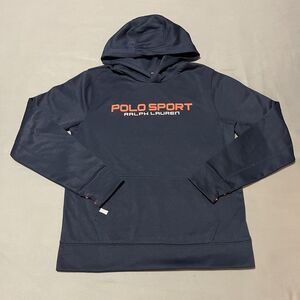 Polo Sport Ralph Lauren Blue/Orange Performance Hoodie Sweatshirt – Youth Large